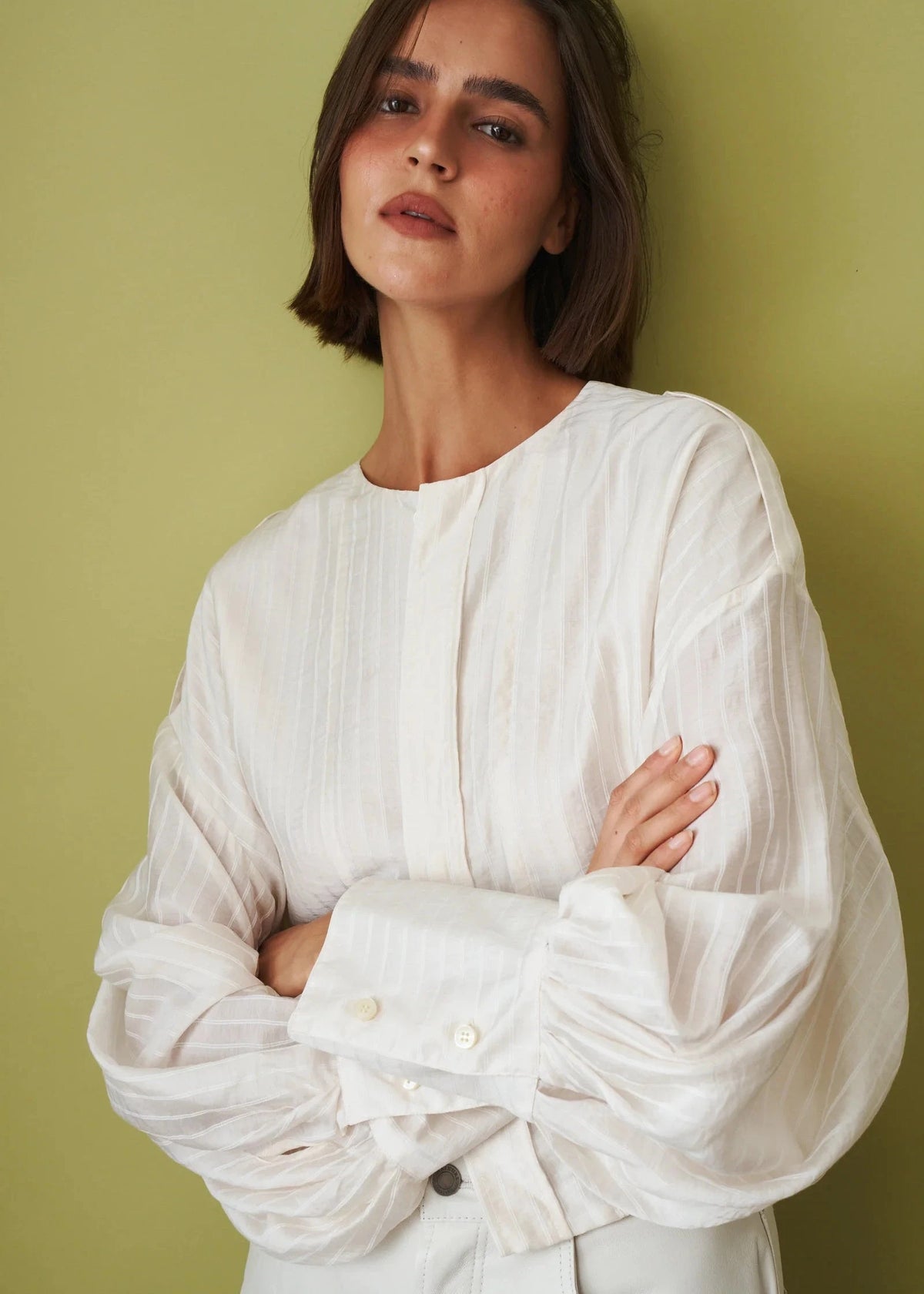 The Latest // Diana Shirt / White Stripe Womens The Latest 