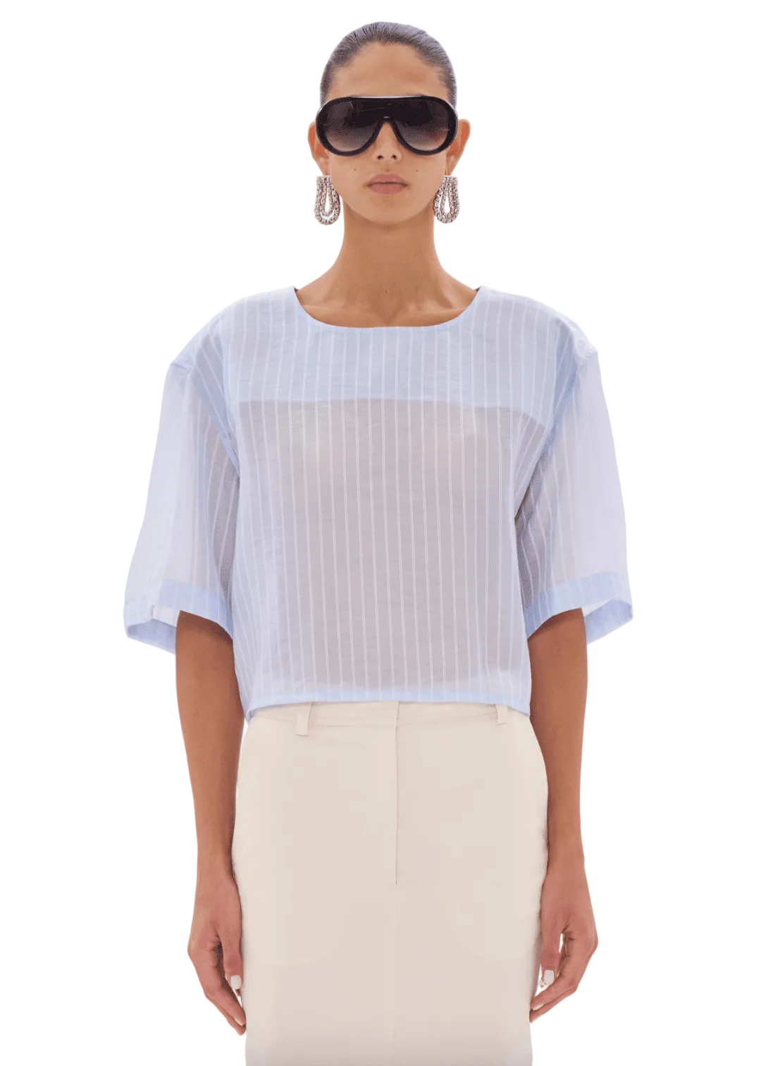 The Latest // Dulce Blouse / Light Blue Womens The Latest 