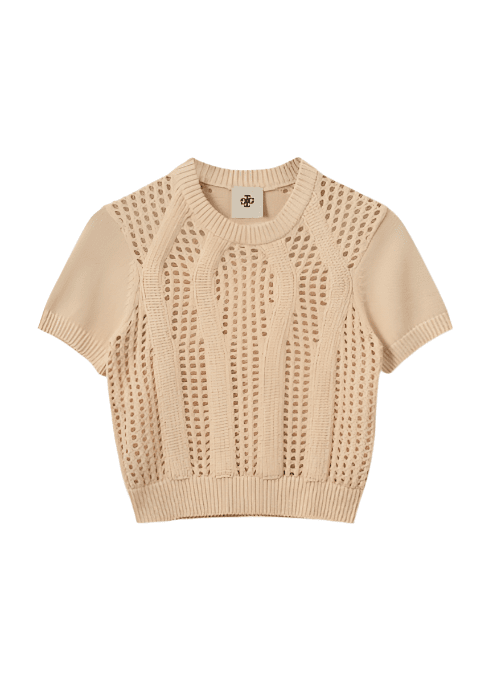 Tomorrow Knit Tee / Bone Womens The Garment 
