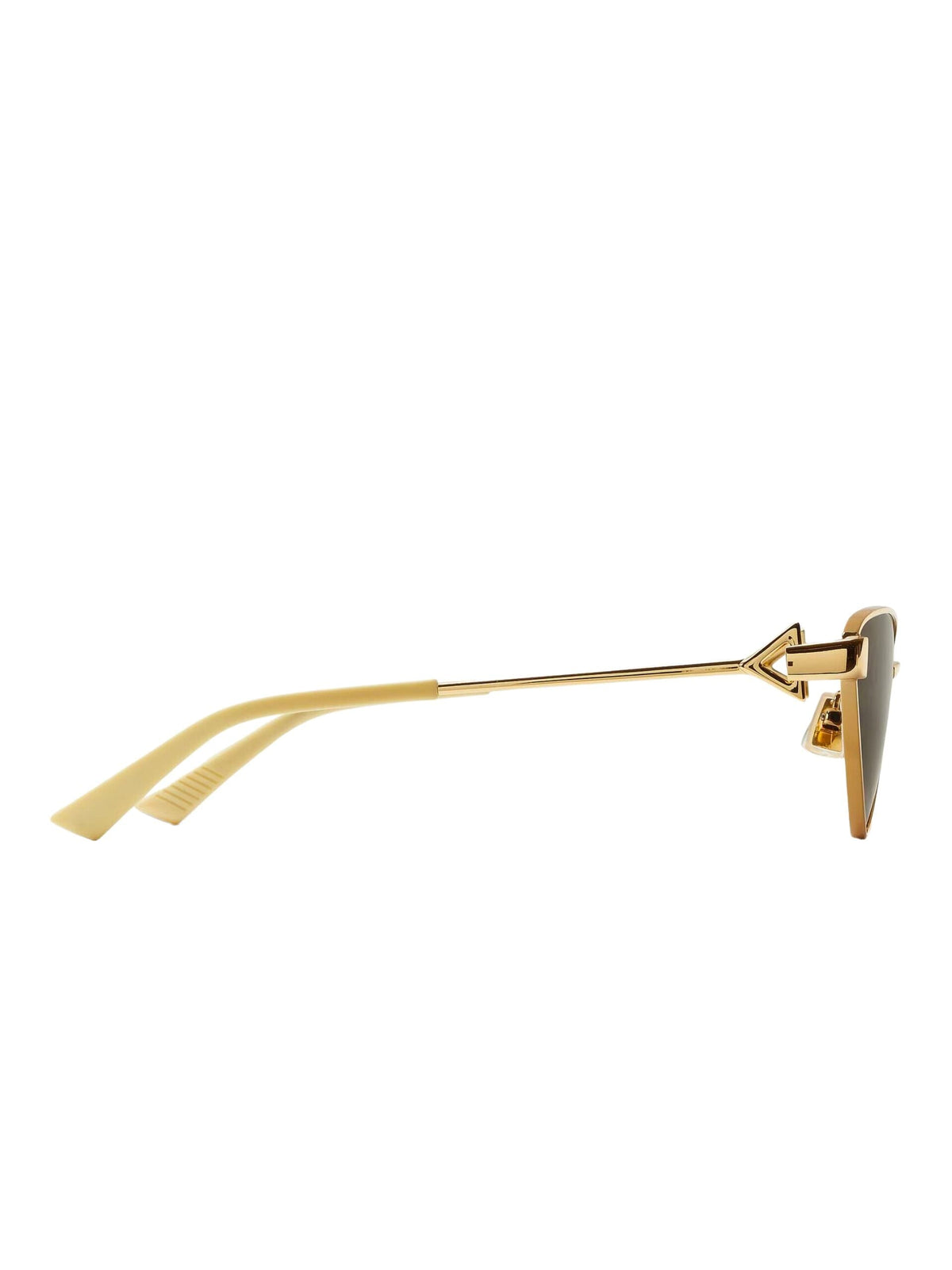 Turn Cat-Eye Sunglasses / Gold &amp; Brown Womens Bottega Veneta 