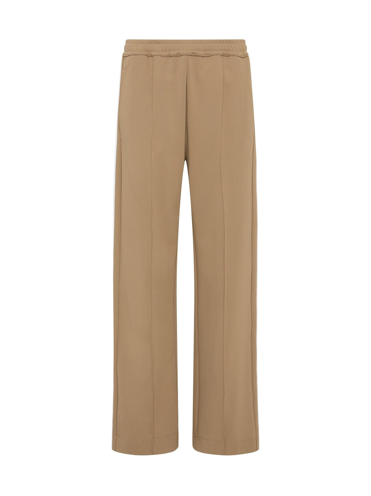 Twill Stripe Detail Pant / White &amp; Tan Womens Bassike 