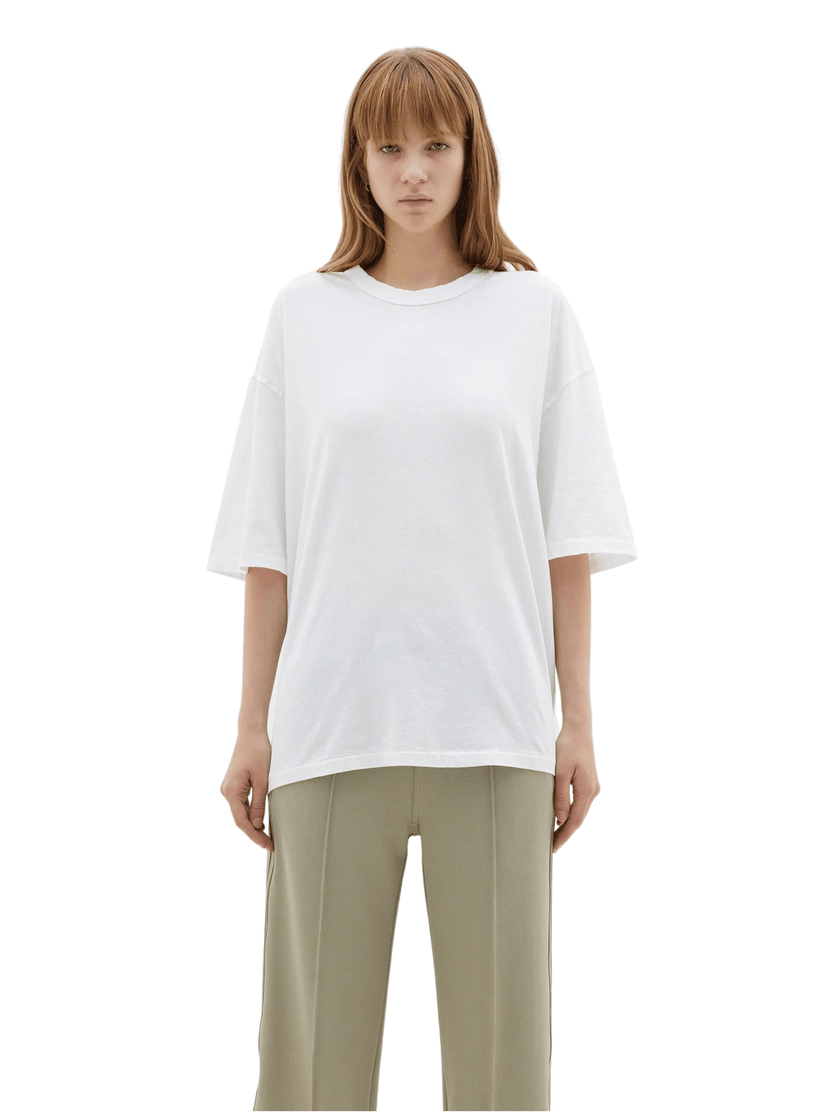 Unisex Oversized Short Sleeve T.Shirt / White Womens Bassike 