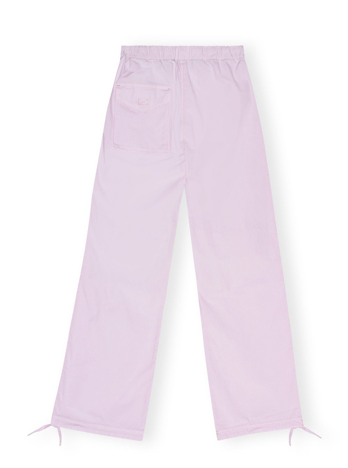 Washed Cotton Canvas Draw String Pants / Light Lilac Womens GANNI 