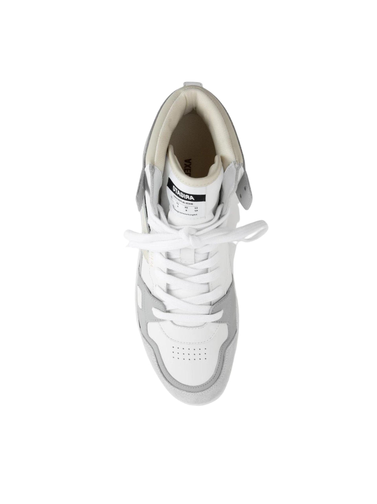 A-Dice Hi Sneaker / White &amp; Beige &amp; Grey Womens Axel Arigato 