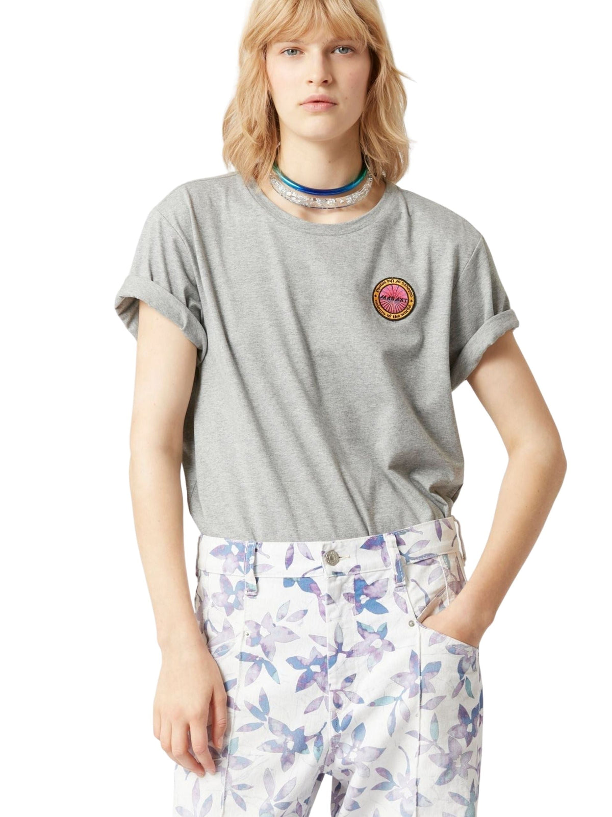 Annaxou T-Shirt / Grey Womens Isabel Marant 