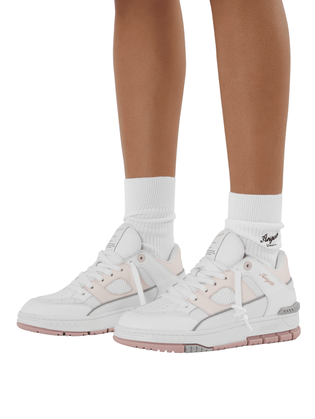 Area Lo Sneaker / White &amp; Light Pink Womens Axel Arigato 