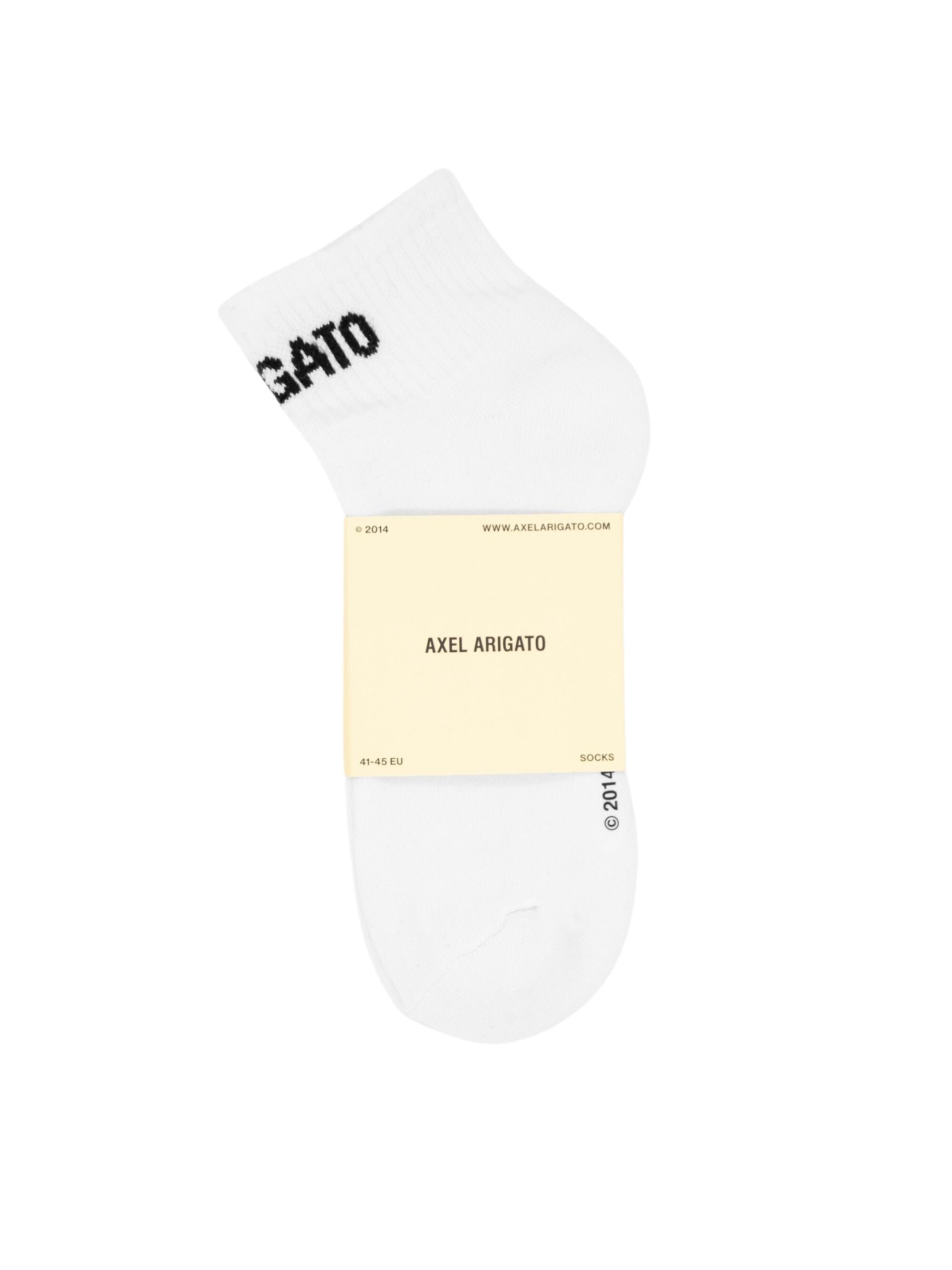 Arigato Logo Ankle Socks / White Womens Axel Arigato 