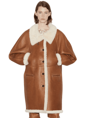 Women's Astana Sheepskin Coat In Faded Black