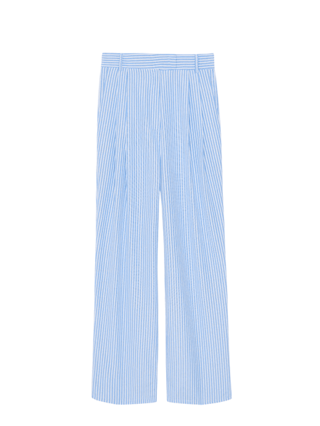 Bea Fluid Pinstripe Suit Pants - Black/White – The Frankie Shop