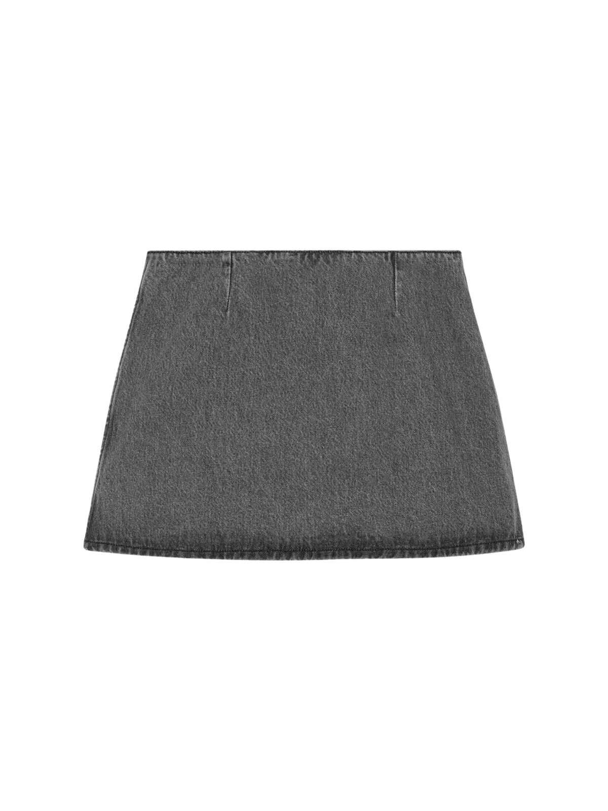 Black Washed Wrap Mini Skirt / Sharkskin Womens GANNI 