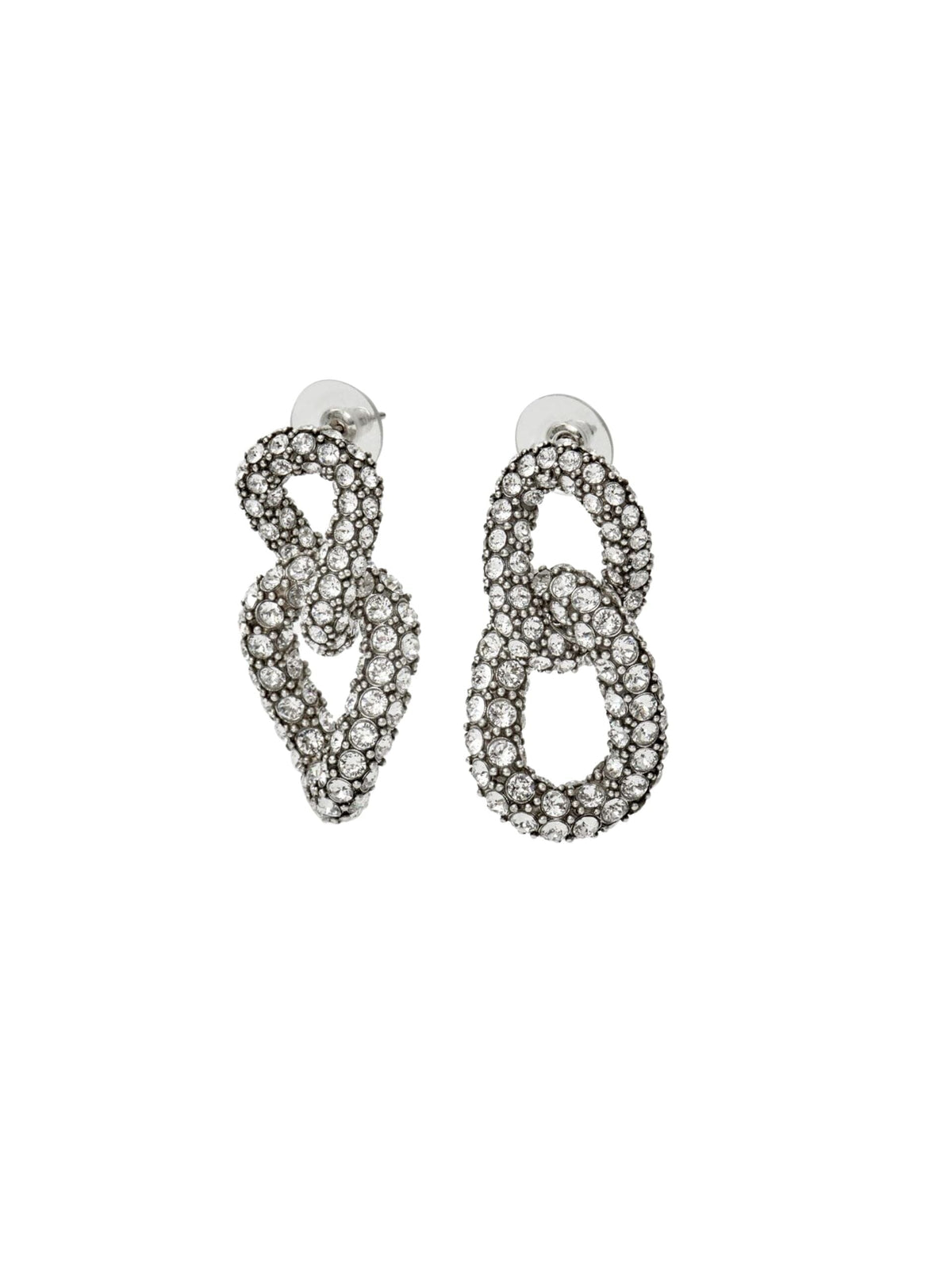 Boucle d&#39;Oreill Earrings Double Hoop / Transparent &amp; Silver Womens Isabel Marant 
