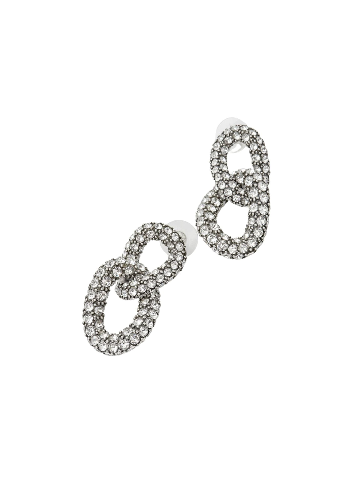 Boucle d&#39;Oreill Earrings Double Hoop / Transparent &amp; Silver Womens Isabel Marant 