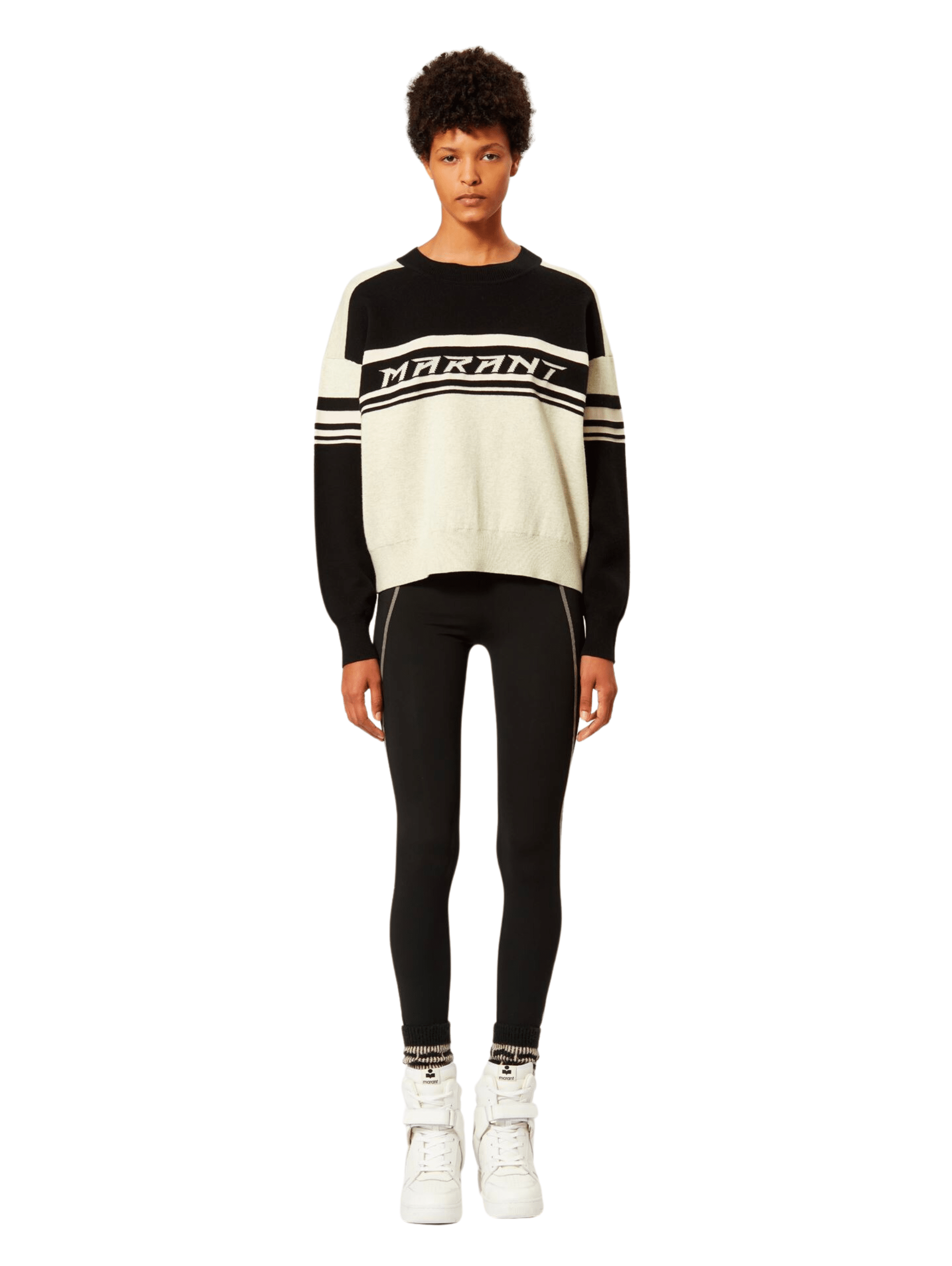 athletic stripe contrast sweat