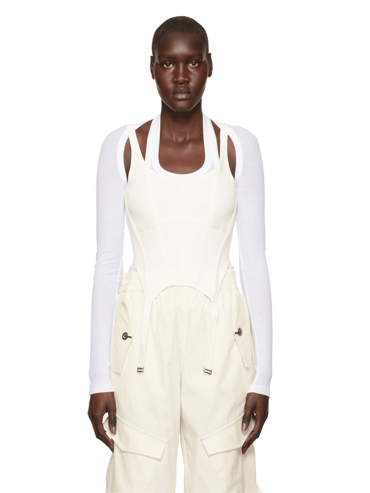 Combat Corset Tank / Ivory Womens Dion Lee 