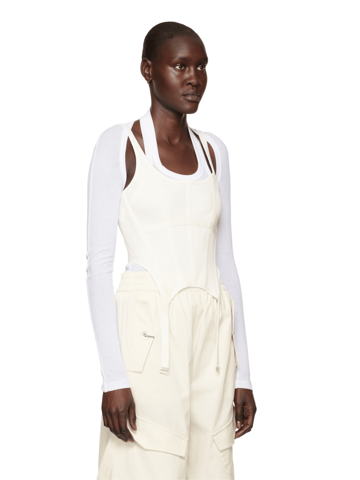 Combat Corset Tank / Ivory Womens Dion Lee 