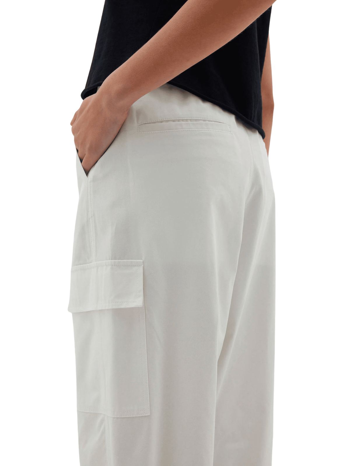 Cotton Canvas Cargo Pant / White Womens Bassike 