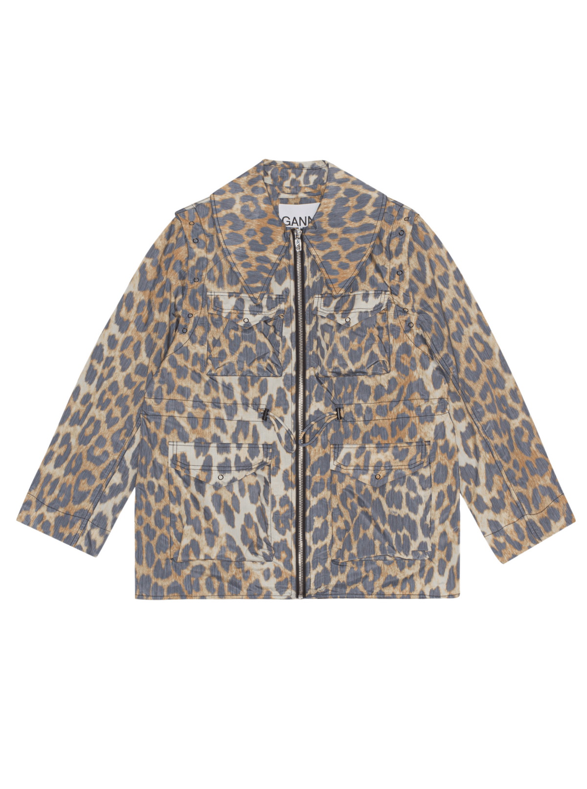 Crispy Shell Jacket / Leopard Womens GANNI 