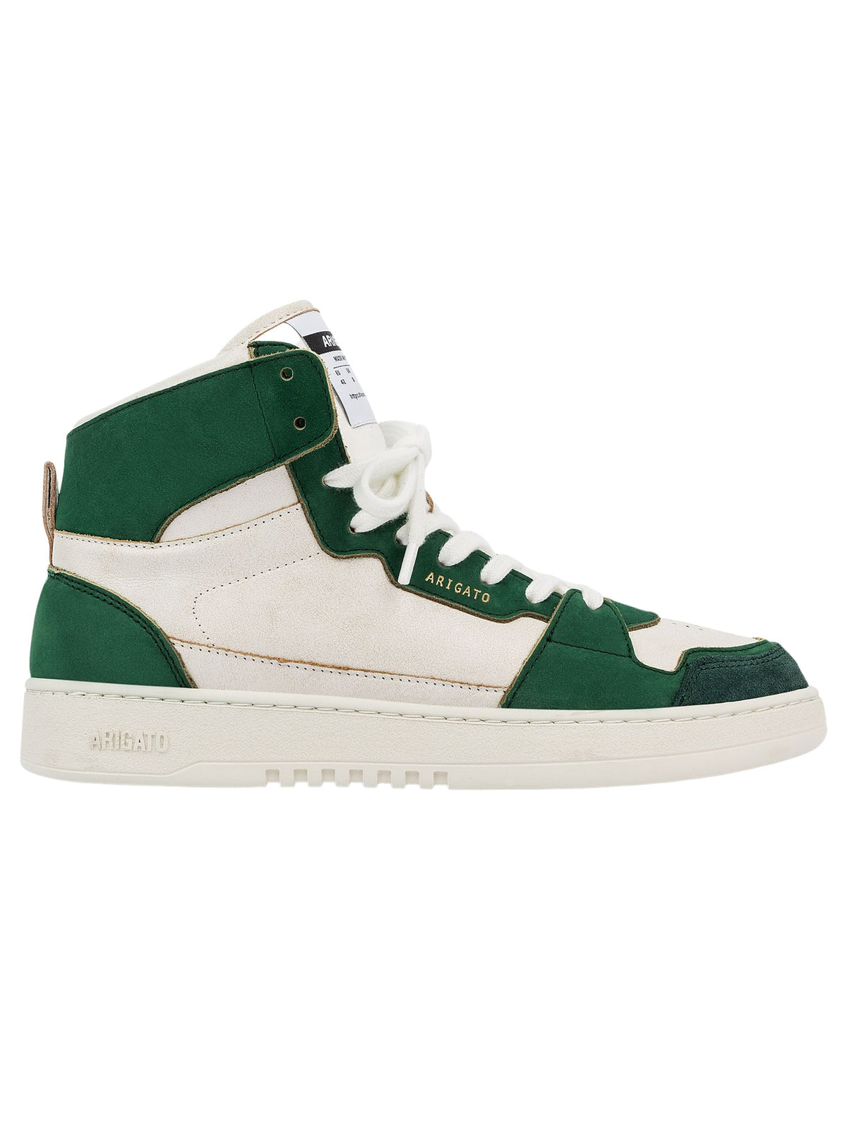 Dice Hi Sneaker / White &amp; Kale Green Womens Axel Arigato 