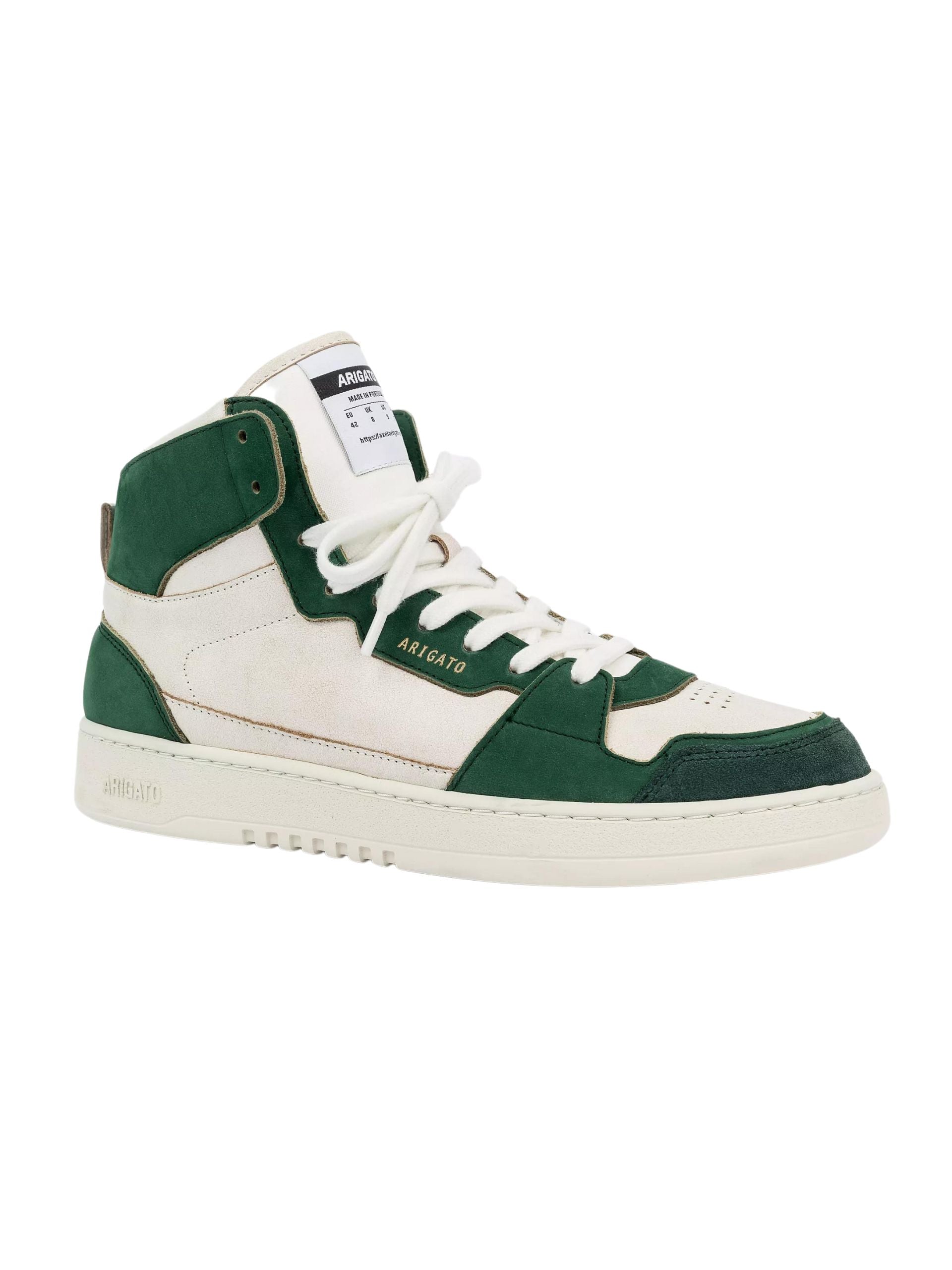 Dice Hi Sneaker / White & Kale Green Womens Axel Arigato 