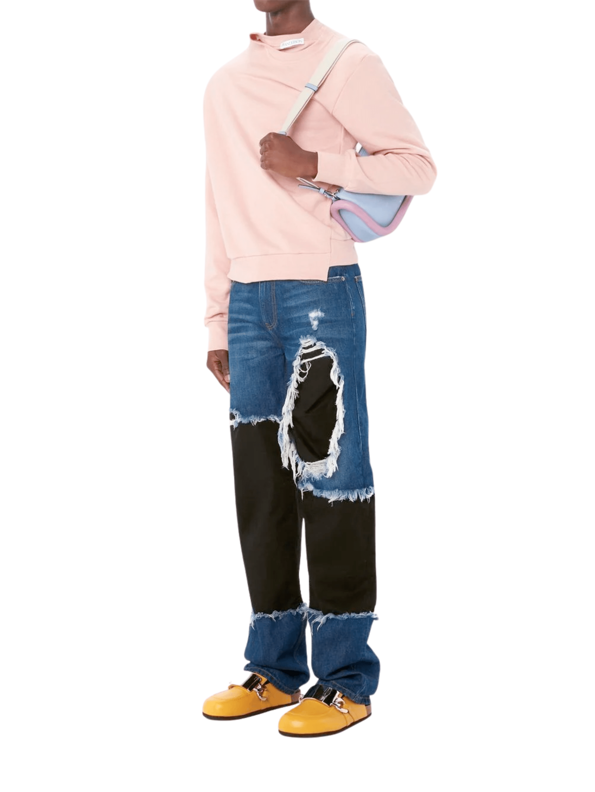 Double Neckline Twisted Sweatshirt / Pink Womens JW Anderson 