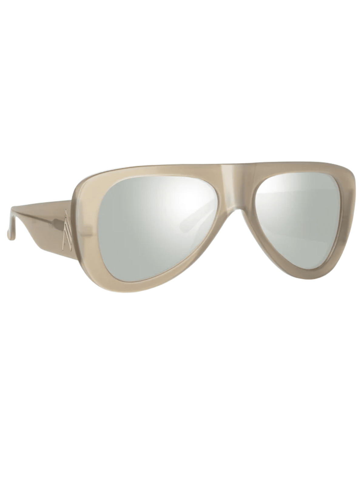 Edie Aviator Sunglasses / Silver Womens The Attico 