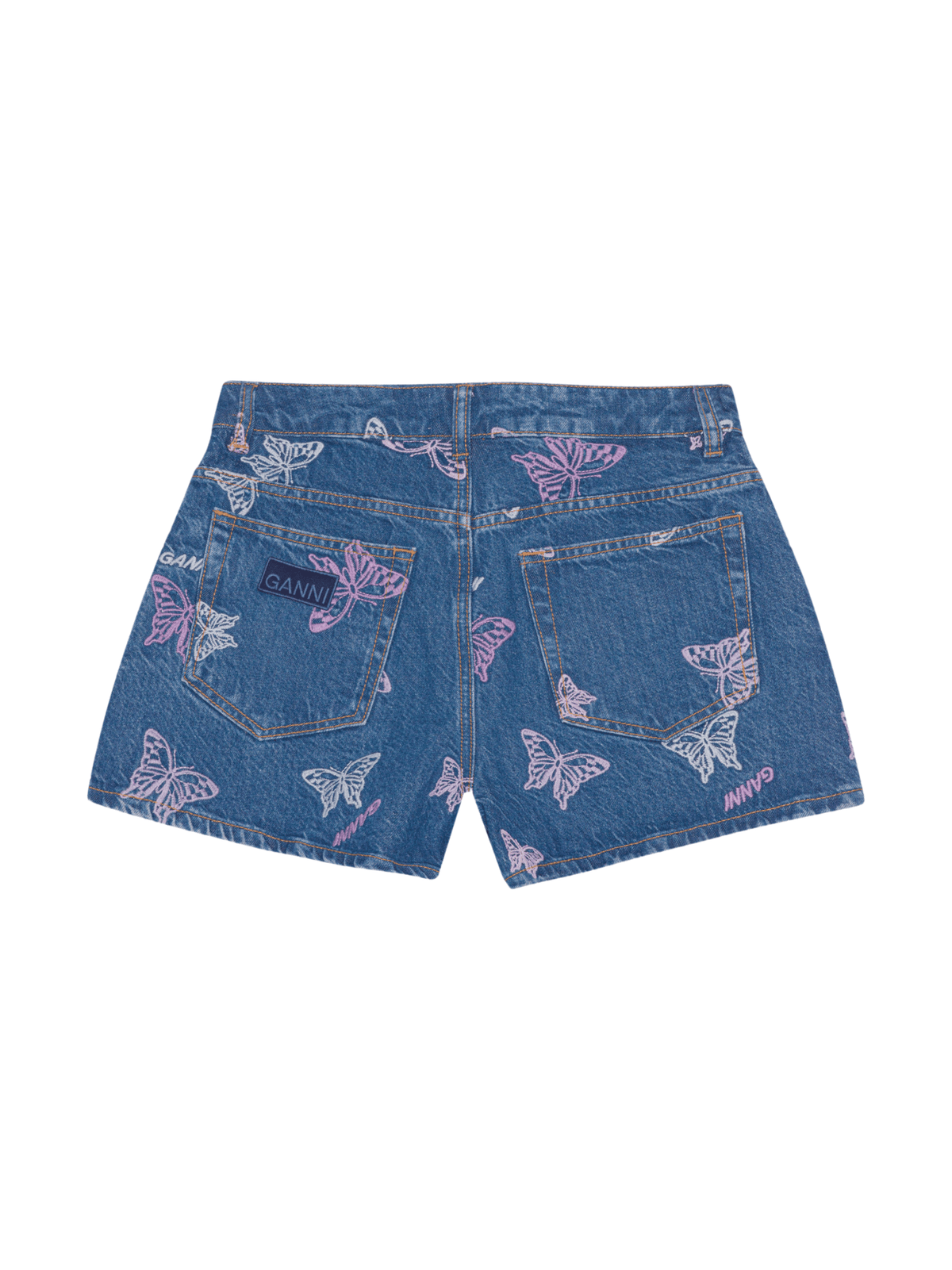 Embroidery Denim High Waisted Hotpants / Denim Womens GANNI 