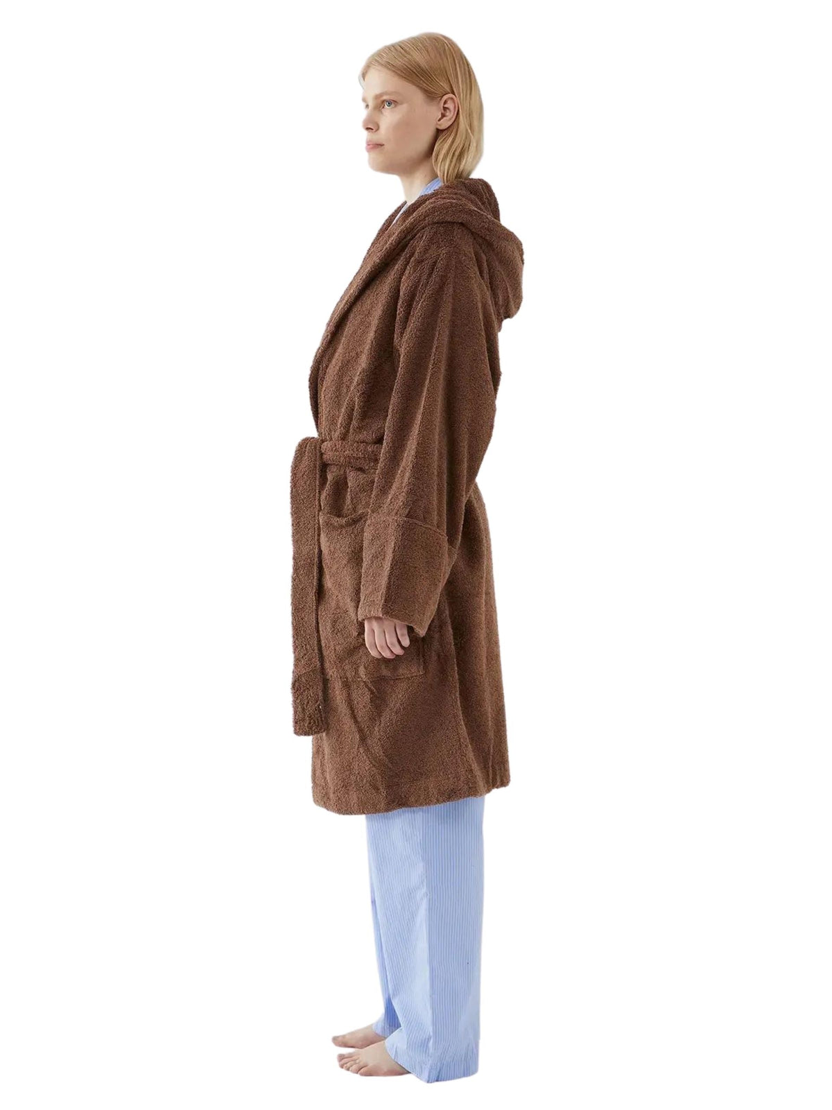 Hooded Bathrobe / Kodiak Brown Womens Tekla 