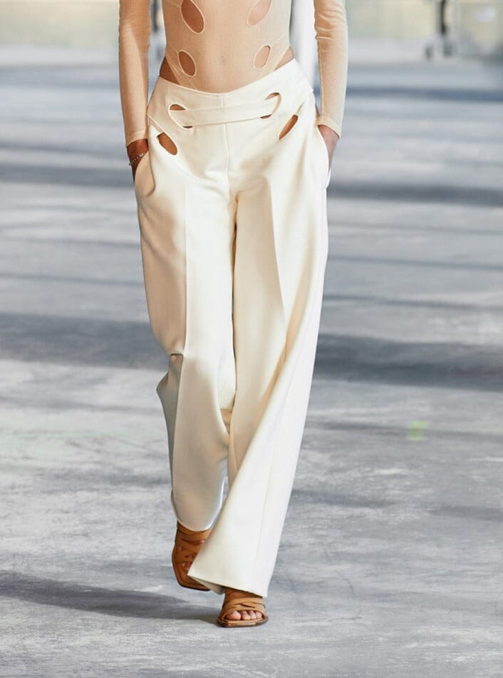 Interloop Tailored Pant / Ivory Womens Dion Lee 