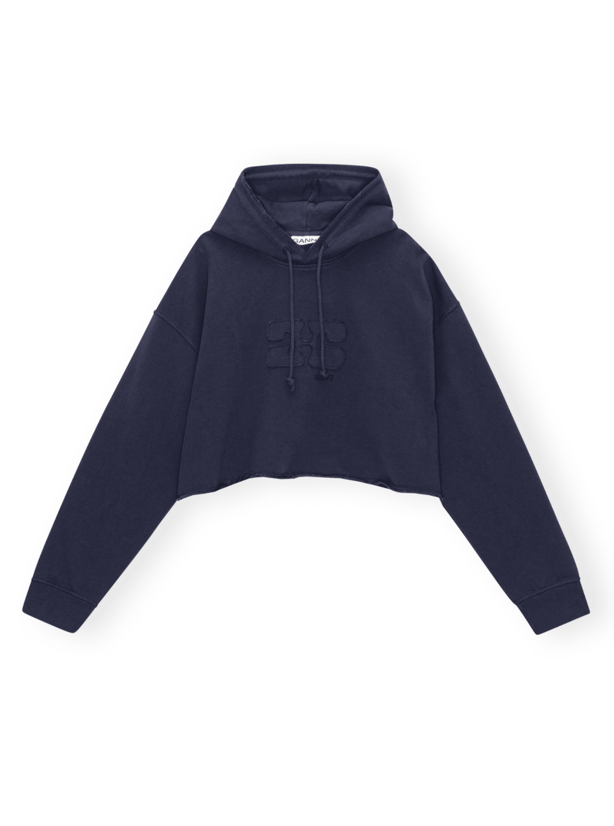 Isoli Cropped Oversized Hoodie / Sky Captain Womens GANNI 