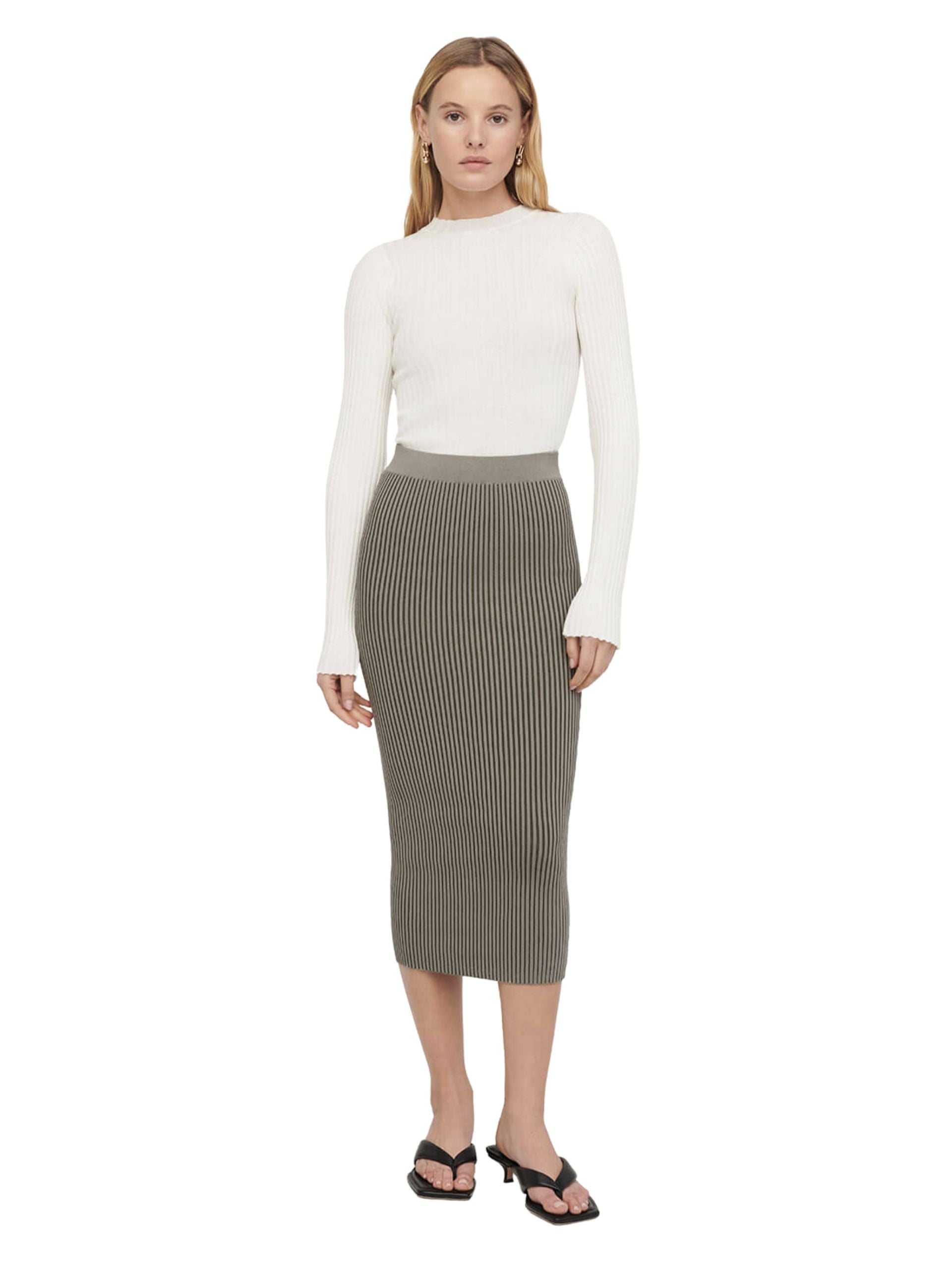 Julian Skirt / Khaki & Olive Womens Anine Bing 