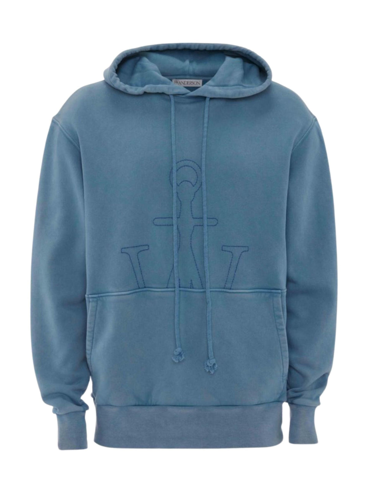 JWA Embroidered Hoodie / Light Blue Womens JW Anderson 