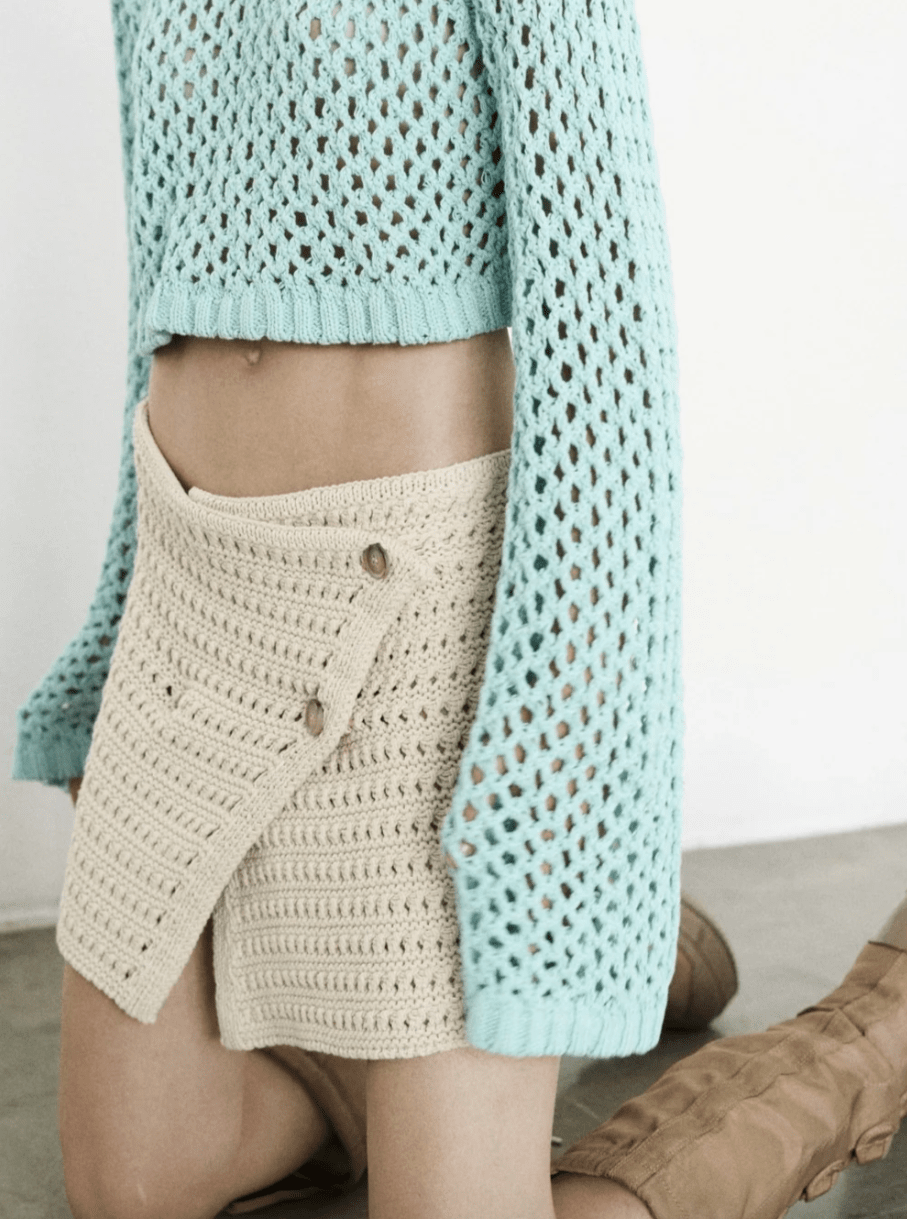 Knit Skirt / Sand Womens HALFBOY 