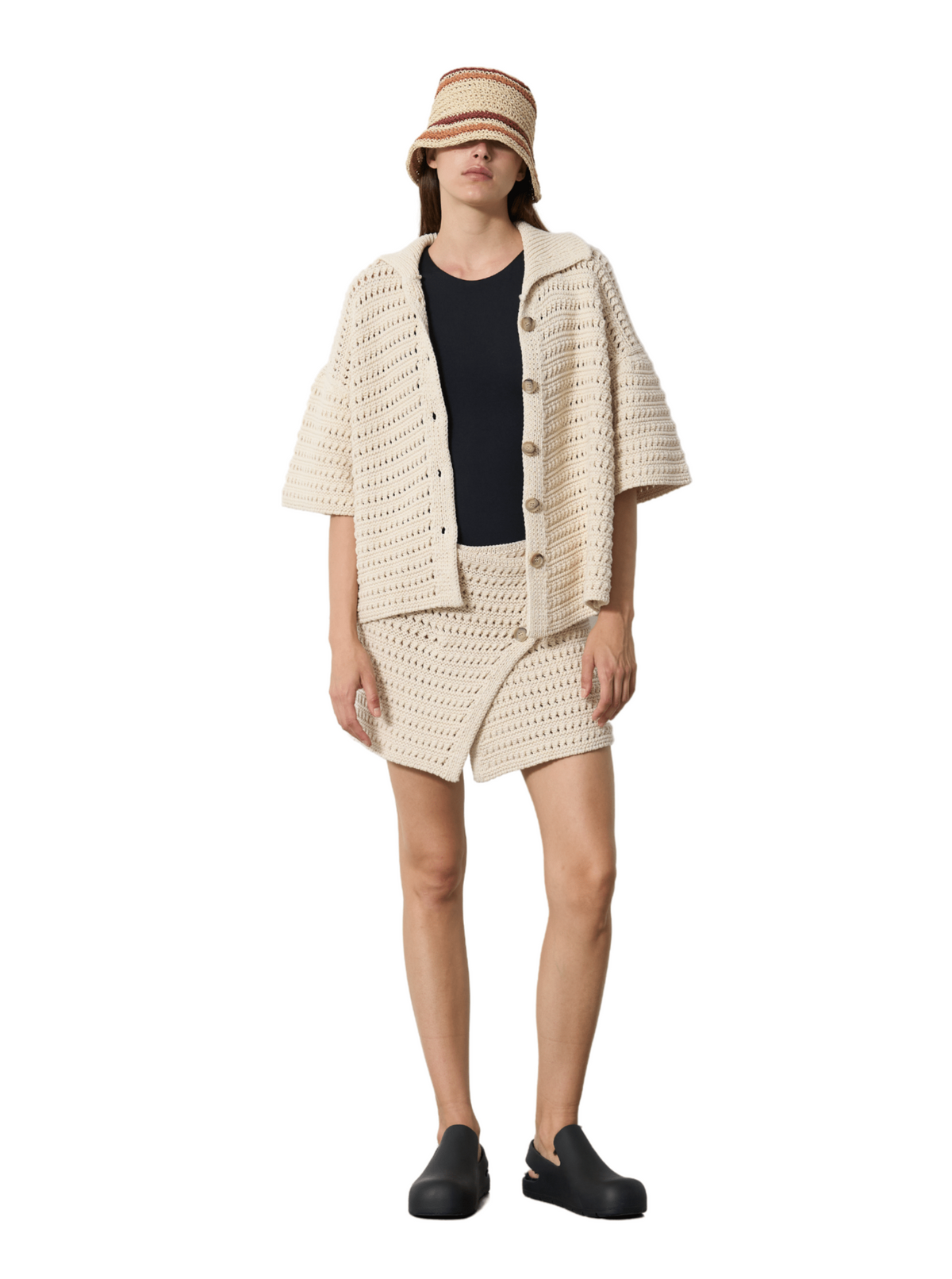 Knit Skirt / Sand Womens HALFBOY 