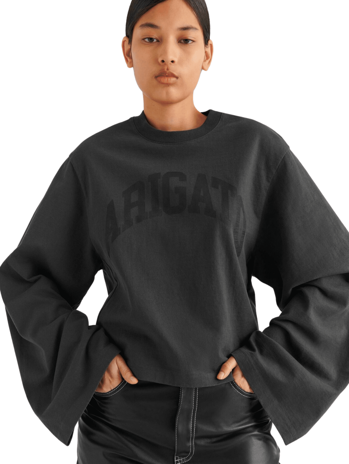 Link Long-Sleeve T-Shirt / Faded Black Womens Axel Arigato 