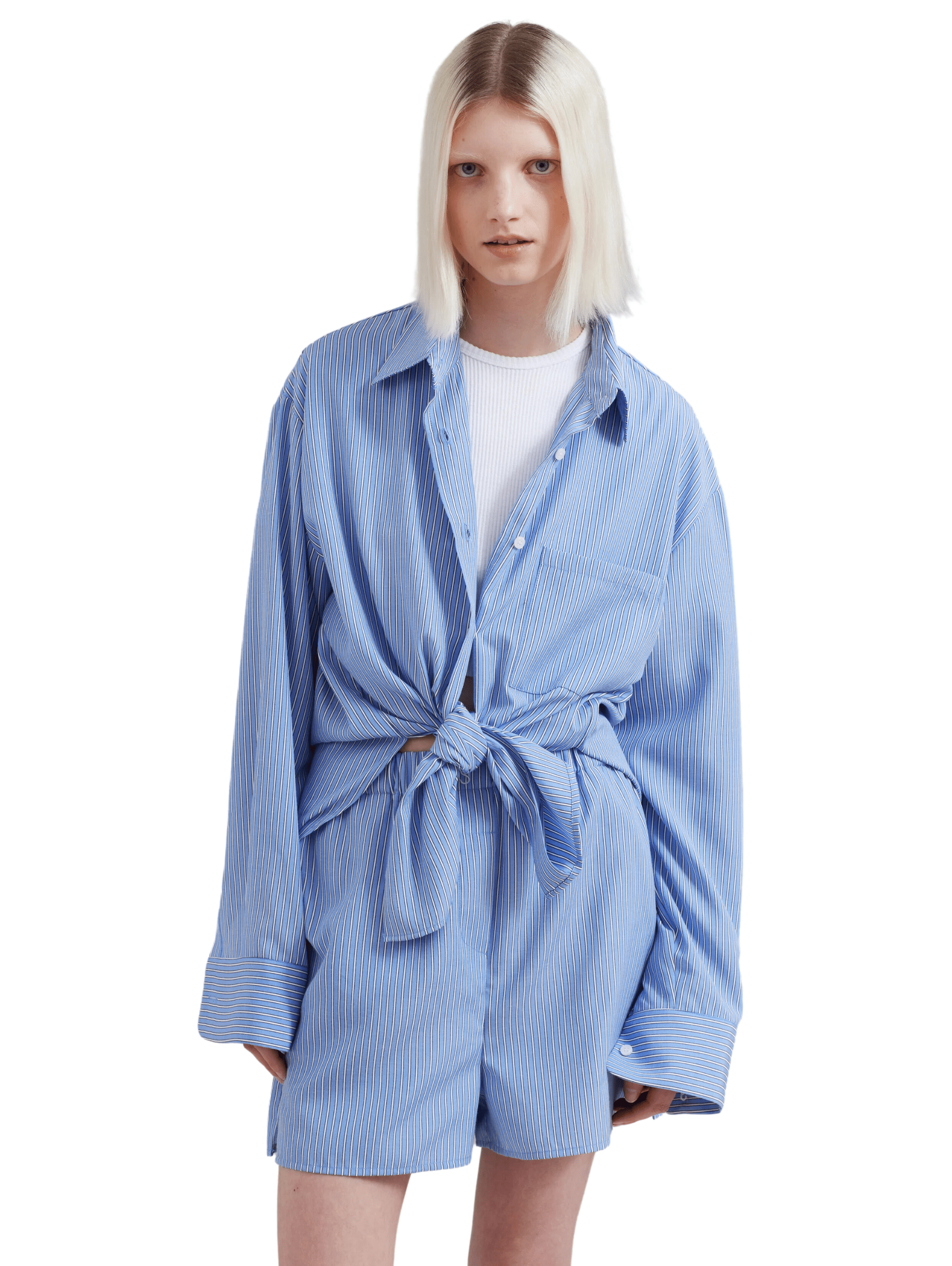 Lui Oxford Shirt / Light Blue & Black Stripe - Seletti Concept Store