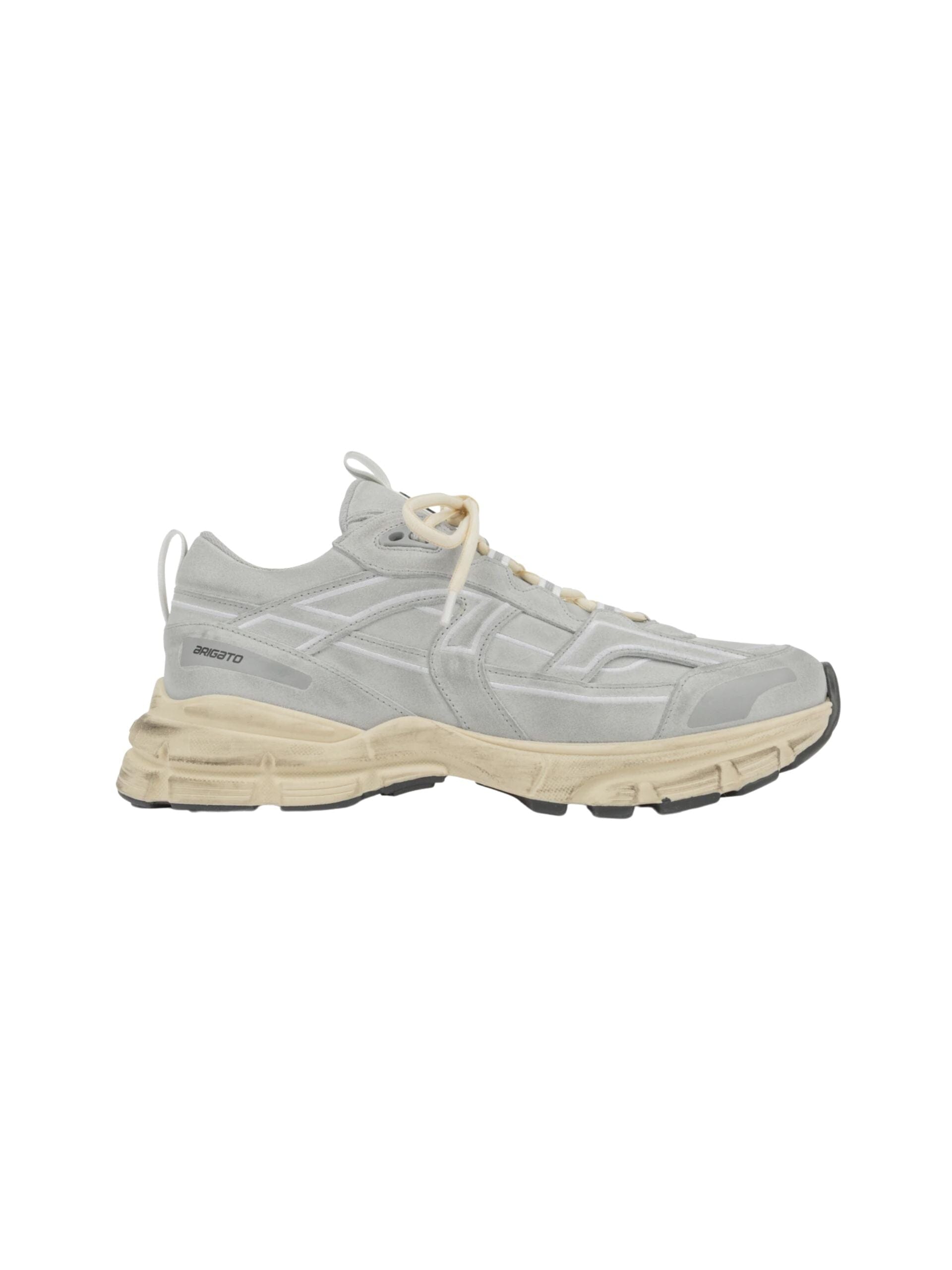 Marathon R-Trail Sneaker / Light Grey & Distressed Suede Womens Axel Arigato 
