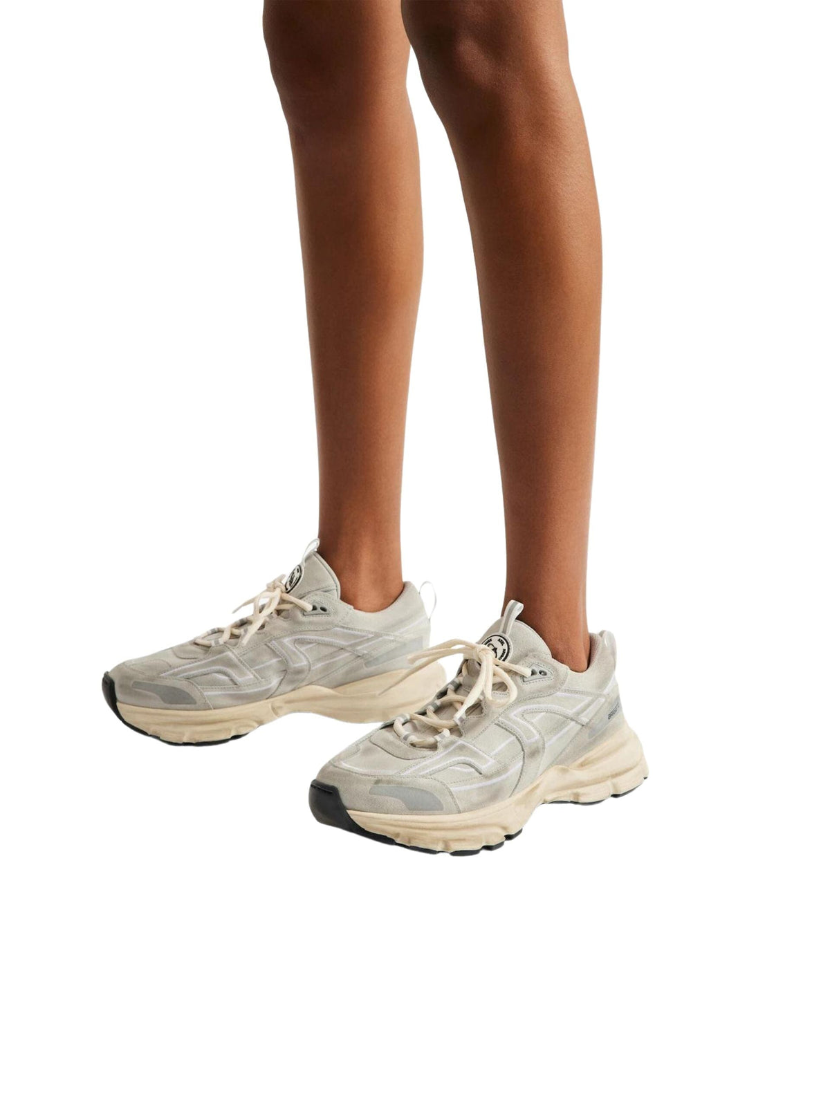 Marathon R-Trail Sneaker / Light Grey &amp; Distressed Suede Womens Axel Arigato 