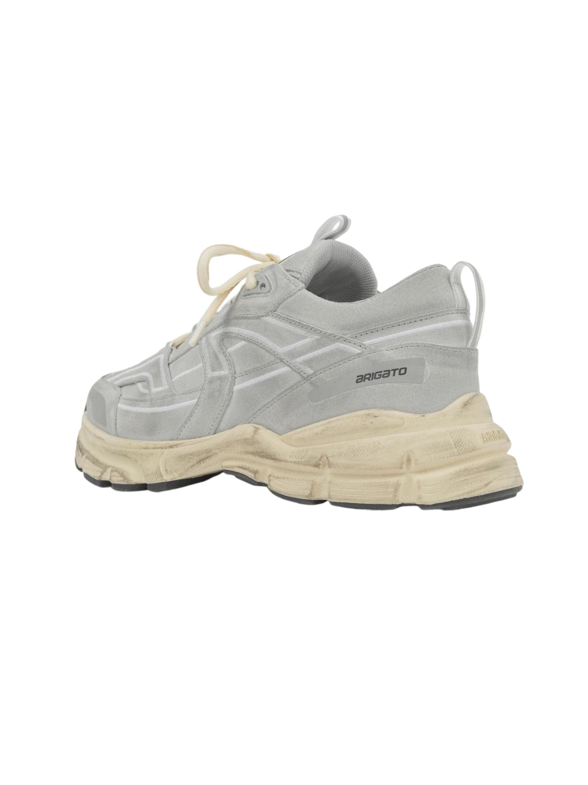 Marathon R-Trail Sneaker / Light Grey & Distressed Suede Womens Axel Arigato 