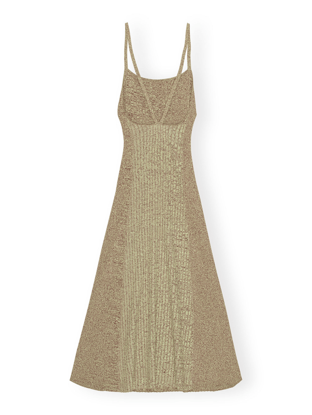 Melange Knit Maxi Dress / Brandy Brown Womens GANNI 