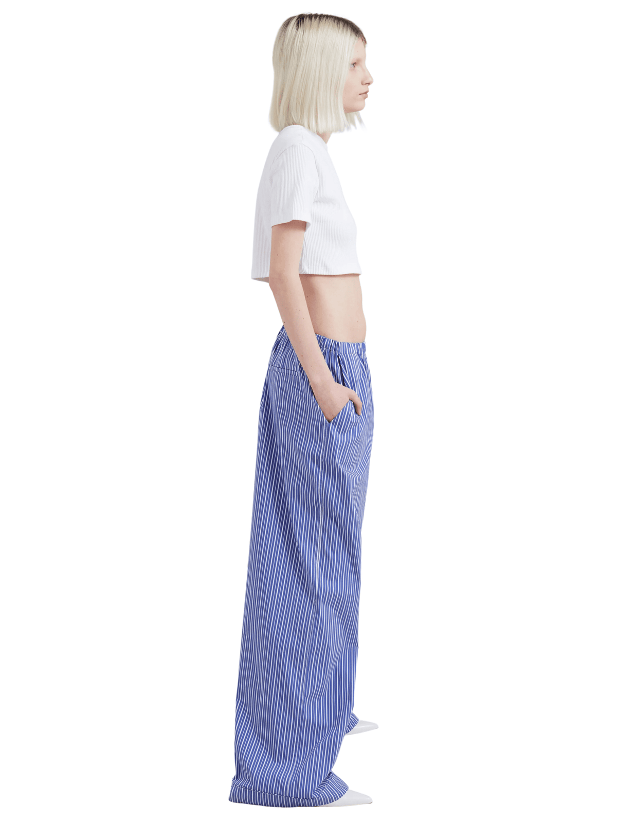 Mirca Elastic Pants / Blue Multi Stripe Womens Frankie Shop 