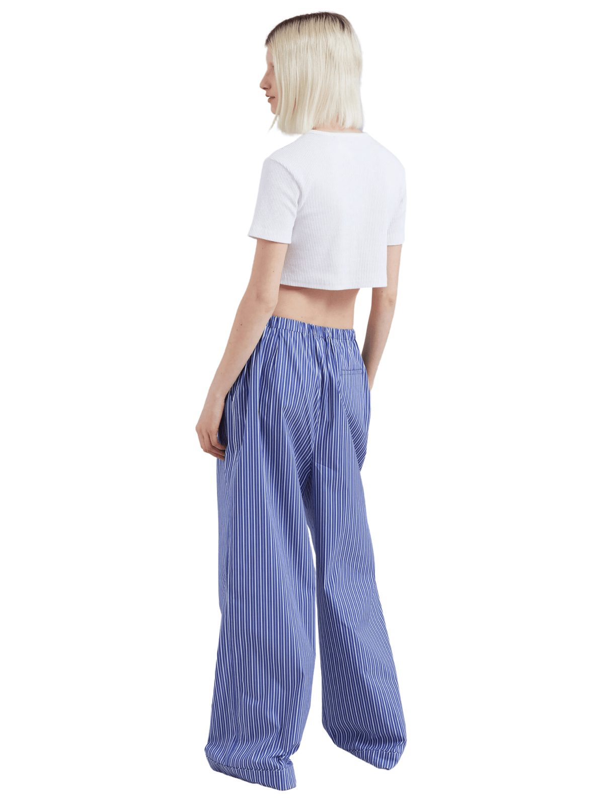 Mirca Elastic Pants / Blue Multi Stripe Womens Frankie Shop 