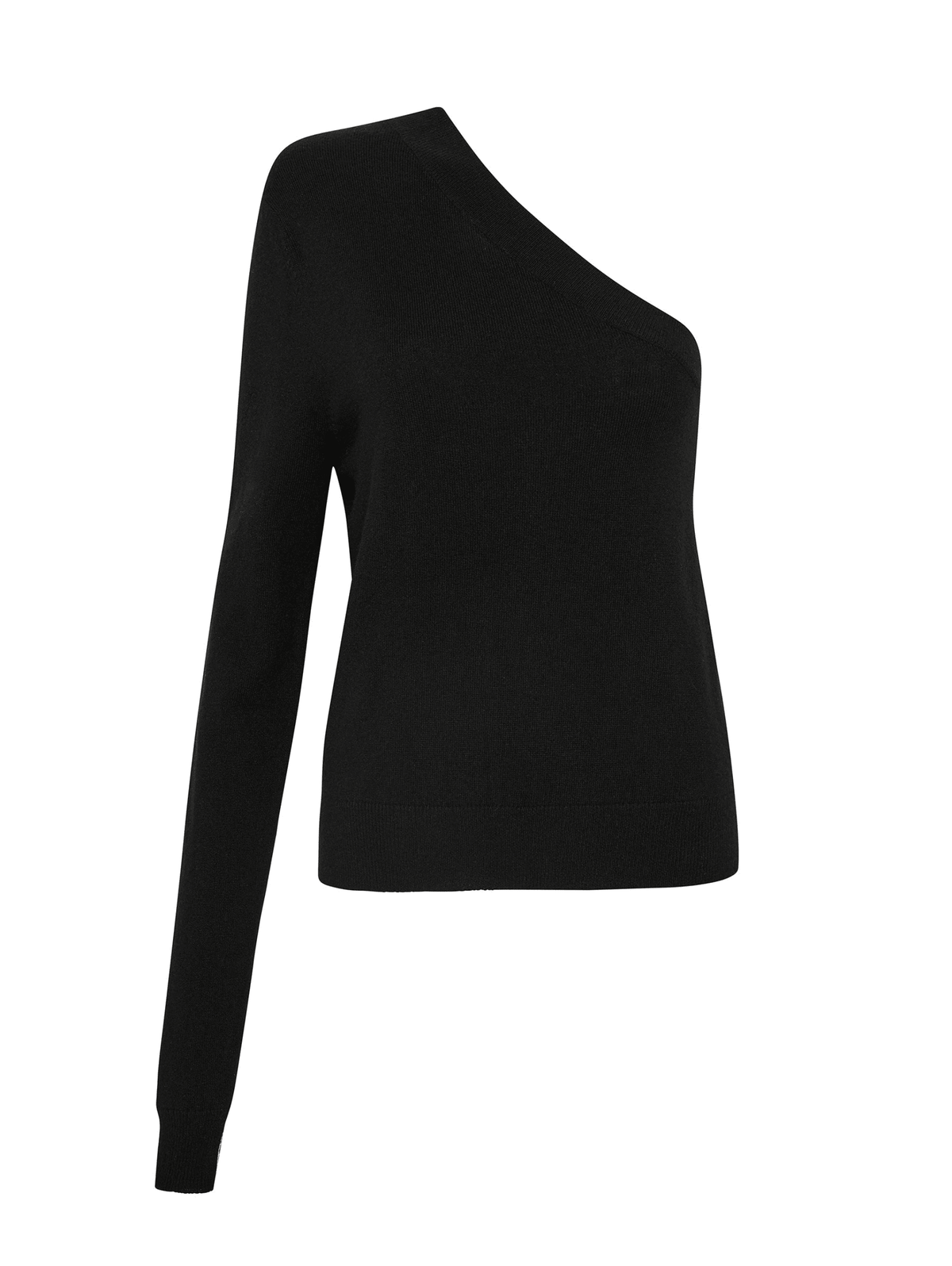 One Shoulder Knit / Black Womens Bassike 