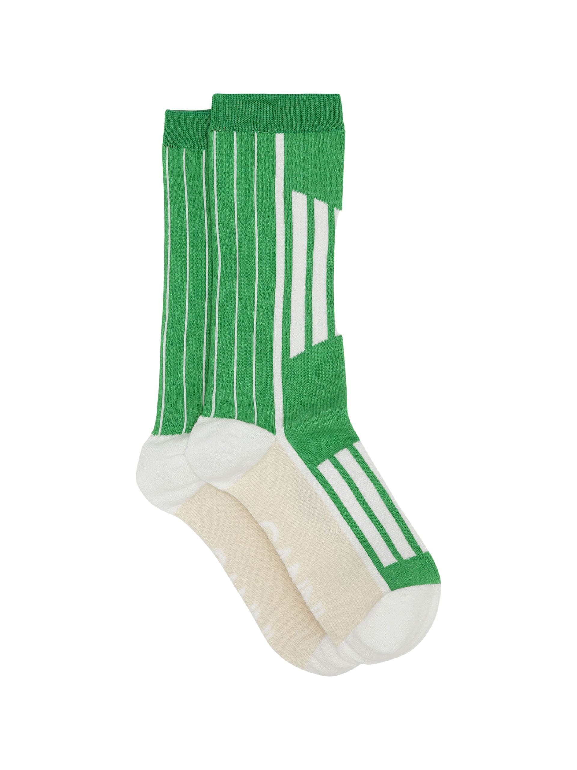 Organic Cotton Sporty Sock / Kelly Green Womens GANNI 