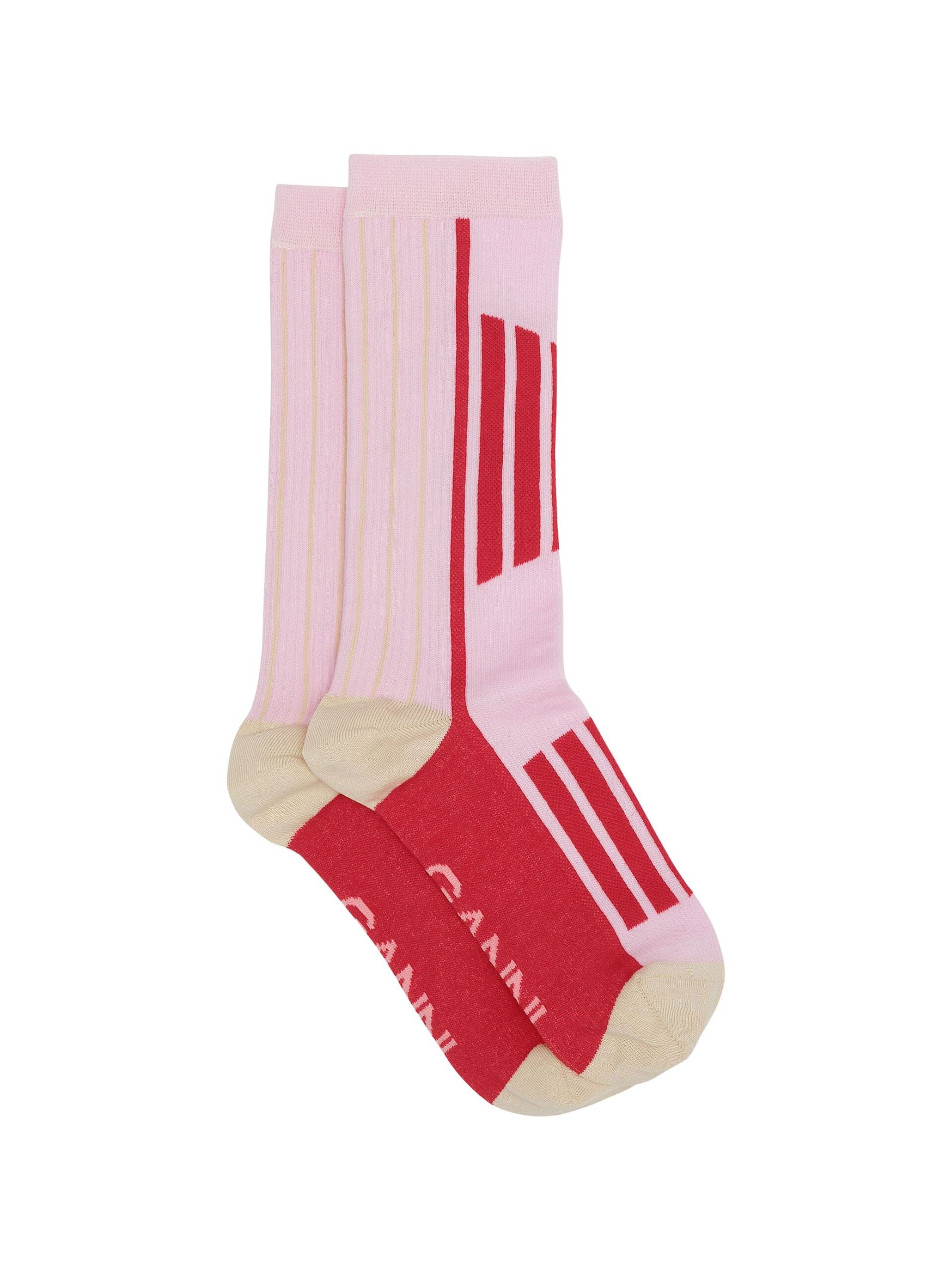 Organic Cotton Sporty Sock / Light Lilac Womens GANNI 