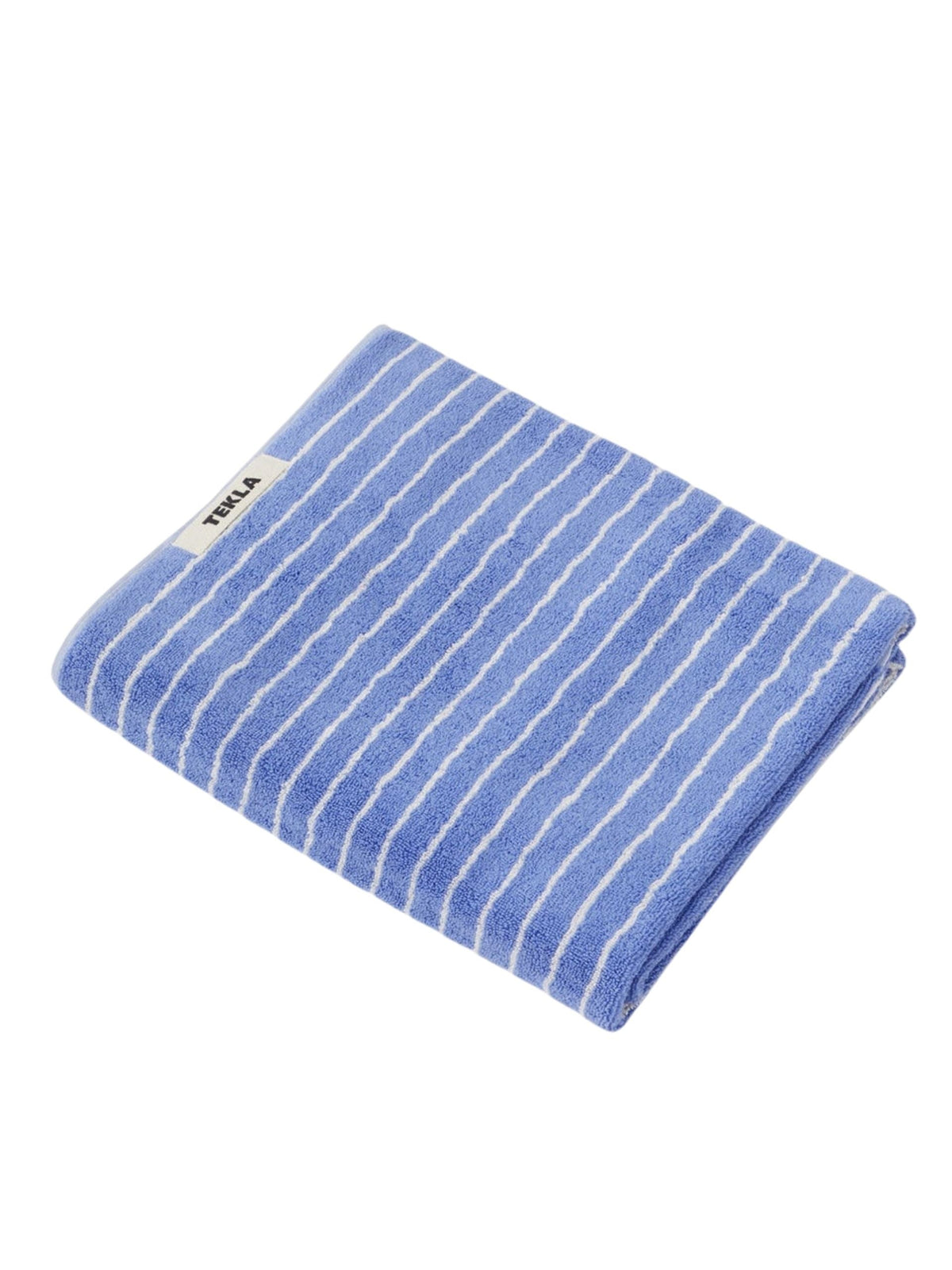 Organic Terry Bath Sheet / Clear Blue Stripes Womens Tekla 