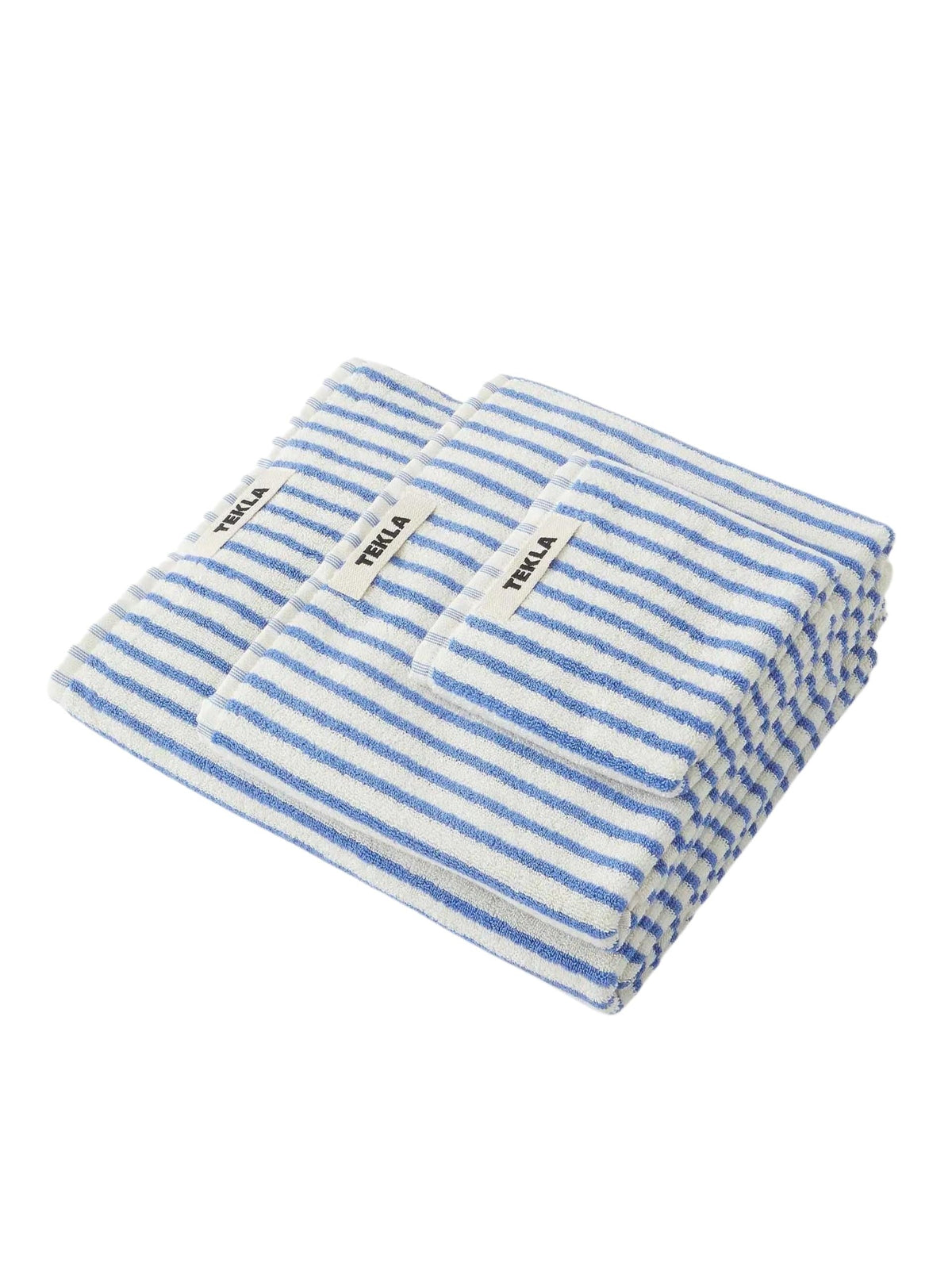 Organic Terry Hand Towel / Coastal Stripes Womens Tekla 