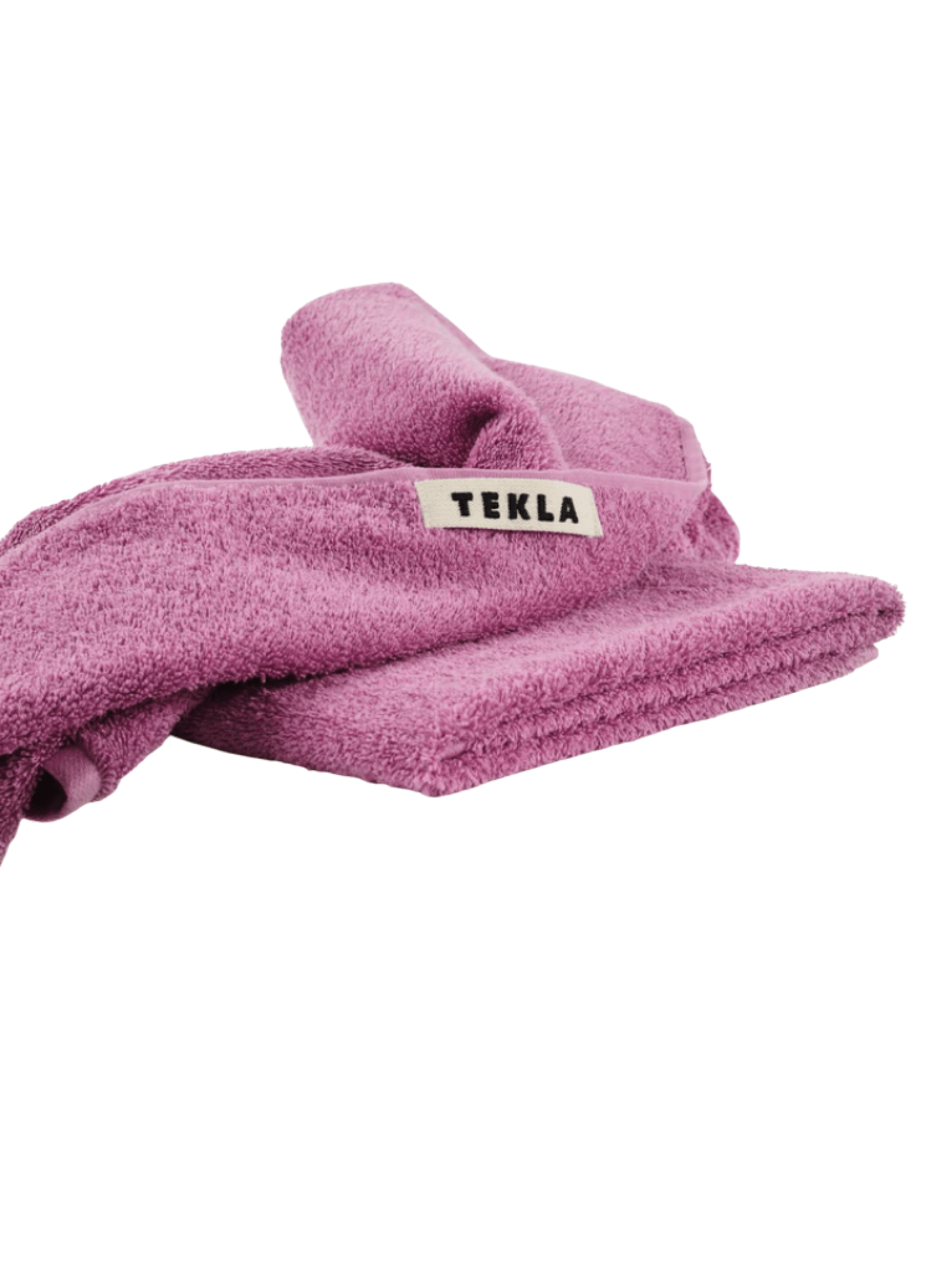 Organic Terry Hand Towel / Magenta Womens Tekla 