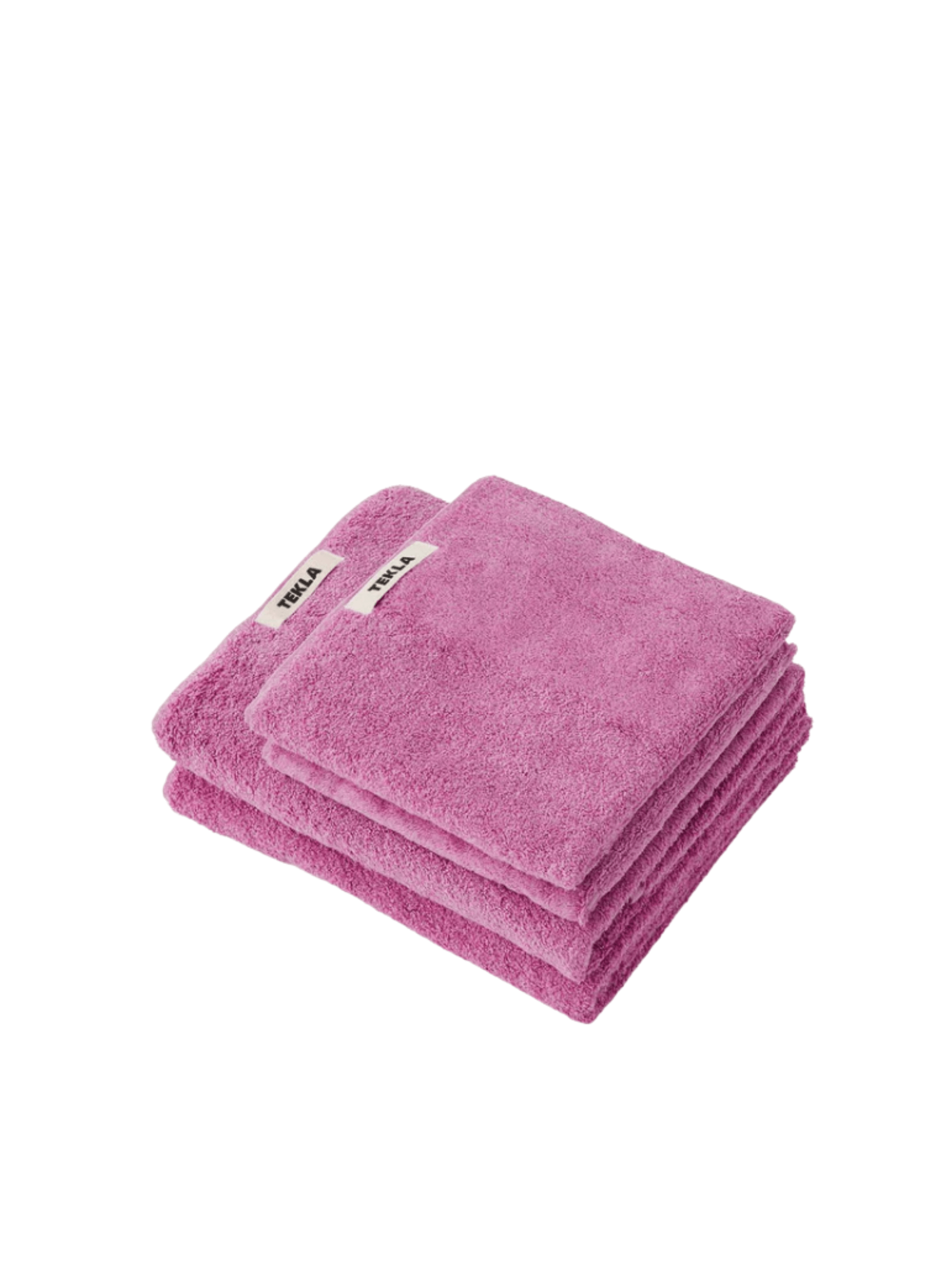 Organic Terry Hand Towel / Magenta Womens Tekla 
