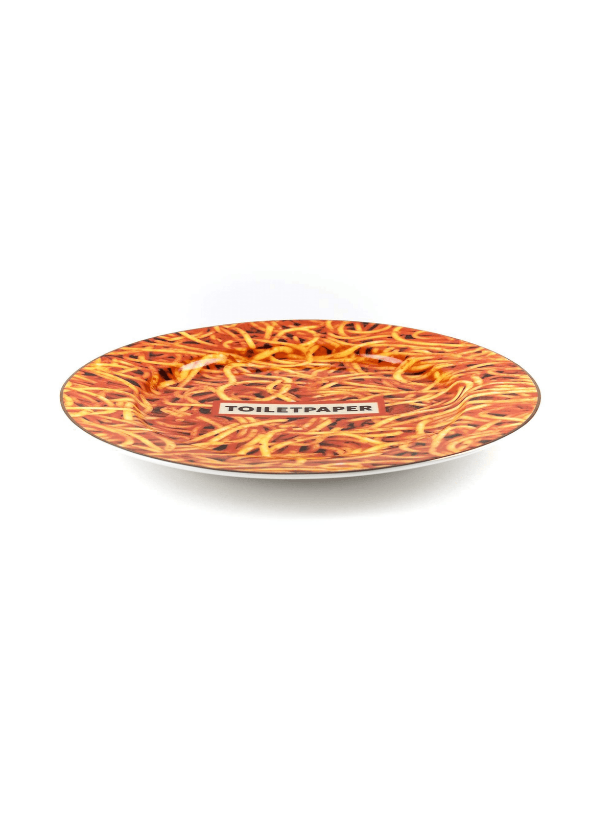 Porcelain Plate / Spaghetti Gold Border Seletti Seletti 