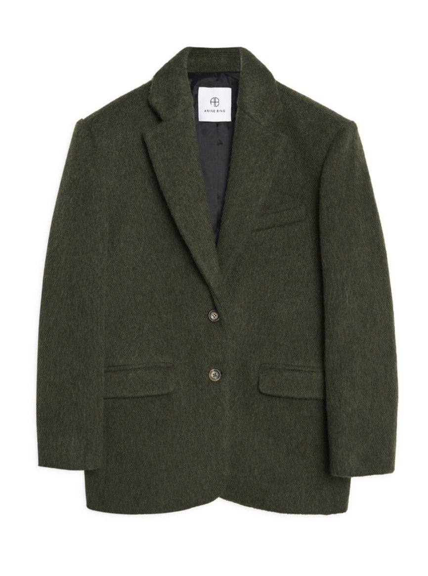Quinn Blazer / Dark Army Green Womens Anine Bing 